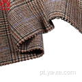 tecido de lã de houndstooth de tweed duplo de face dupla para sobretudo